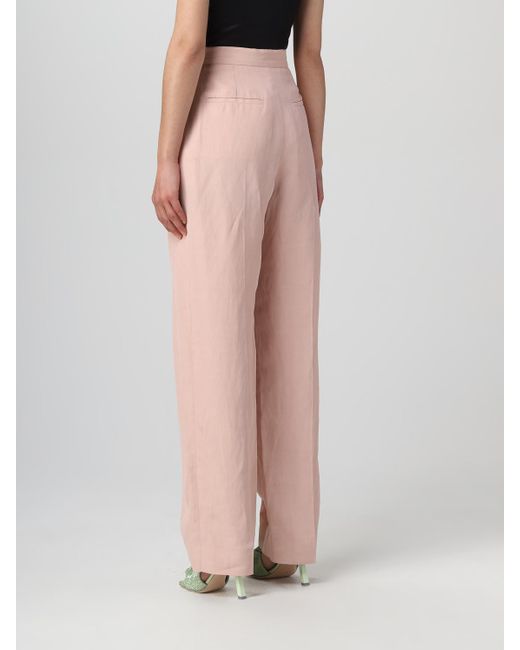 Stella McCartney Pink Pants In Viscose Blend