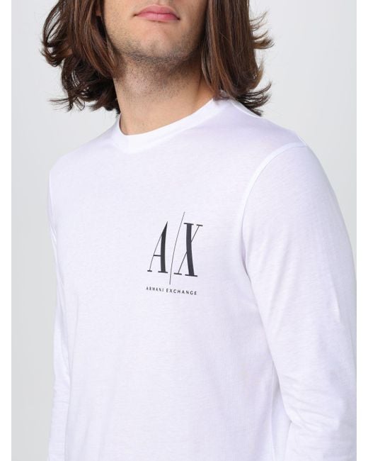 Armani Exchange T shirt in White for Men Lyst UK