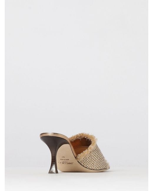 Jimmy Choo Natural Alexia Raffia Mules With Embroidered Logo