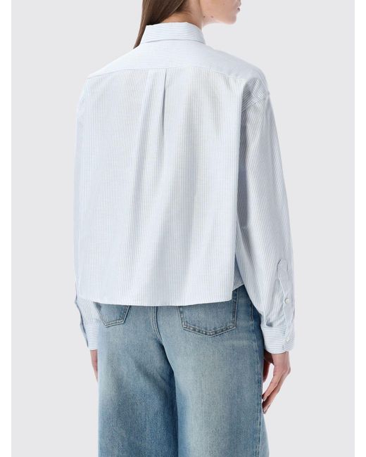 A.P.C. White Striped Organic Cotton Shirt