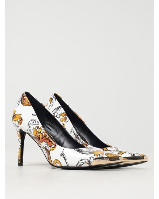 Versace Jeans Couture White High Heel Shoes