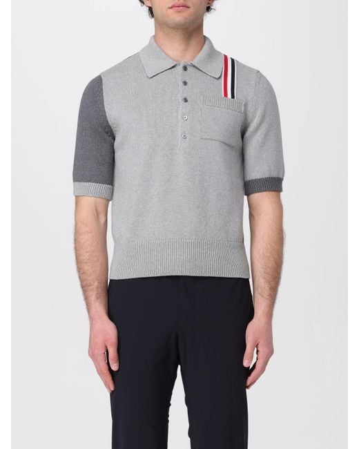 Thom Browne Gray Polo Shirt for men