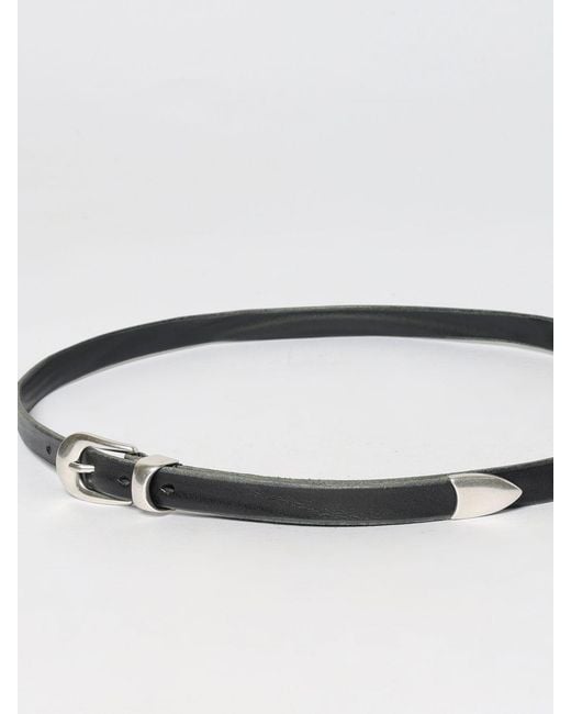 Our Legacy White Aged Leather Belt for men