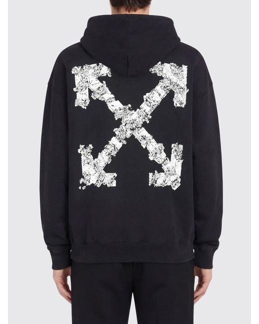 Off-White c/o Virgil Abloh Blue Arrow Cotton Hoodie for men