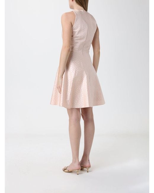 Elisabetta Franchi Pink Textured Taffeta Dress
