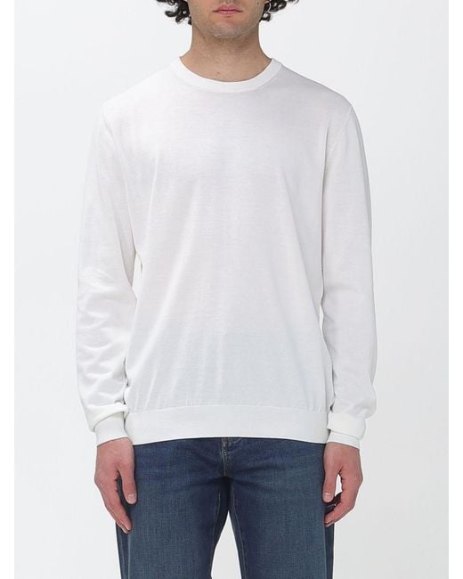 Mc2 Saint Barth White Basic Crew Neck Sweater for men