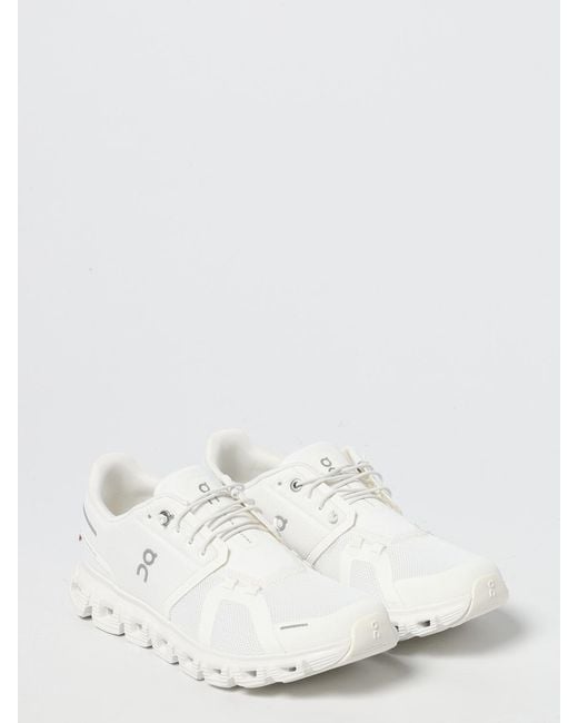 On Shoes White Cloud 6 Mesh Sneakers On