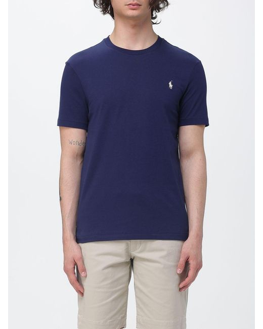 Polo Ralph Lauren Blue Pony Logo Cotton T-Shirt for men