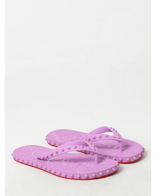 Christian Louboutin Pink Flat Sandals