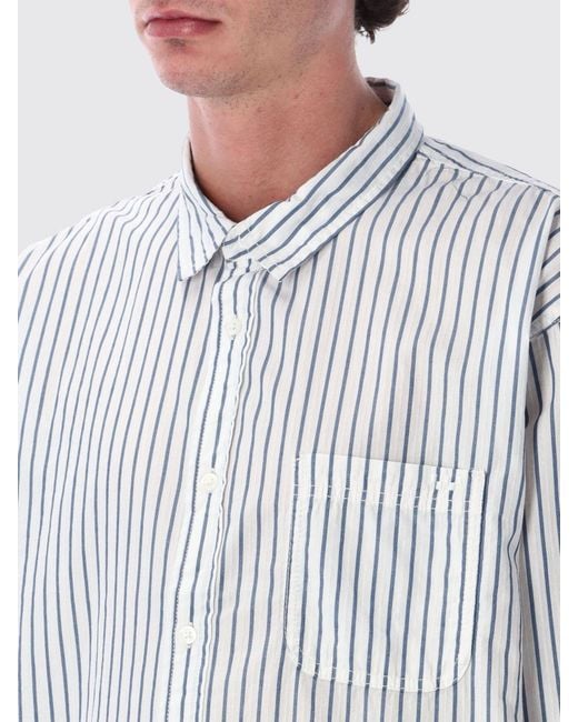 Vans White Striped Cotton Poplin Shirt for men