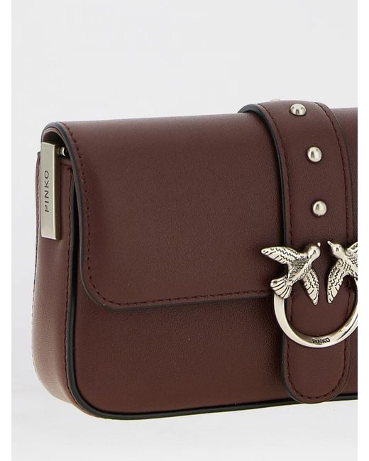 Pinko Brown Baby Love Bag One Slouchy Leather Bag