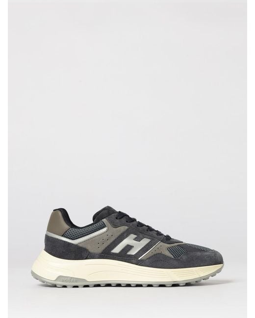 Hogan White Hyperlight Suede And Mesh Sneakers for men