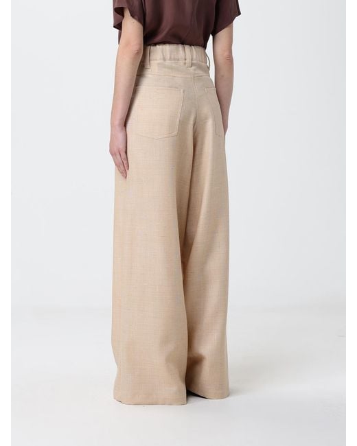 Alysi Natural Wide-Leg Trousers