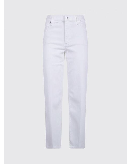 FRAME White Cotton Denim Jeans The Seamed