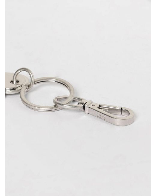 AMI White Ami De Coeur Metal Keyring for men