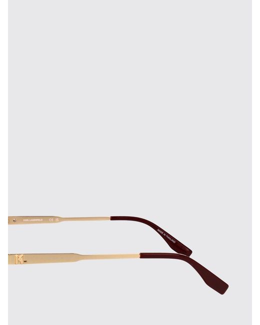 Karl Lagerfeld White Oval Metal Sunglasses With Vintage-Inspired Design