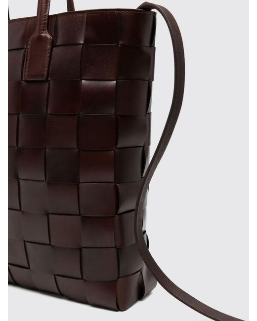 Dragon Diffusion Brown Braided Leather Pino Bag