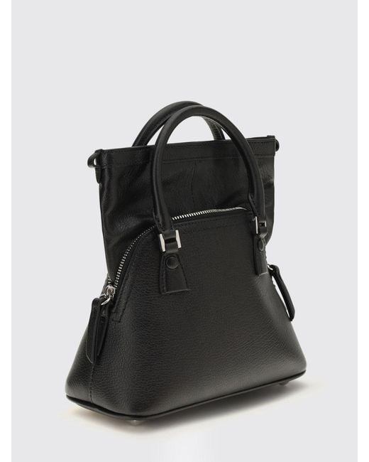 Maison Margiela Black 5Ac Grained Leather Bag
