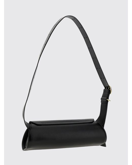 Jil Sander Black Small Cannolo Smooth Calfskin Leather Shoulder Bag