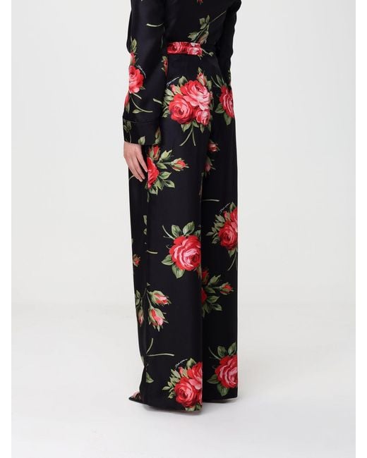 Dolce & Gabbana Black Dolce &Amp Gabbana Twill Palazzo Trousers