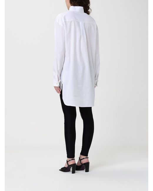 Karl Lagerfeld White Cotton Shirt With Zip