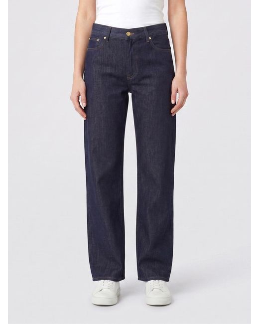 DARKPARK Blue Cotton Denim Straight Jeans