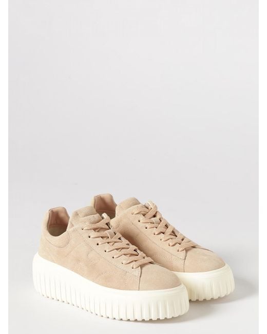 Hogan Natural H-Stripes Suede Sneakers