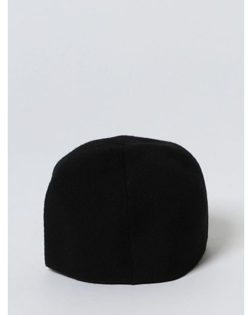 C P Company Black Extrafine Merino Wool Hat for men