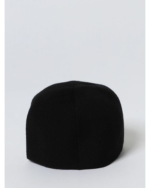 C P Company Black Extrafine Merino Wool Hat for men
