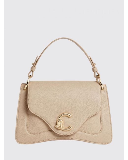 Coccinelle Natural C-Me Mini Hammered Leather Bag