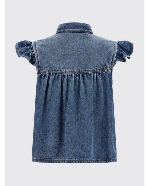 Ganni Blue Denim Top