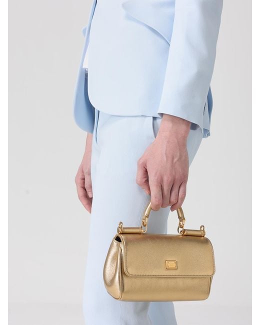 Dolce & Gabbana Natural Dolce &Amp Gabbana My Sicily Laminated Leather Bag