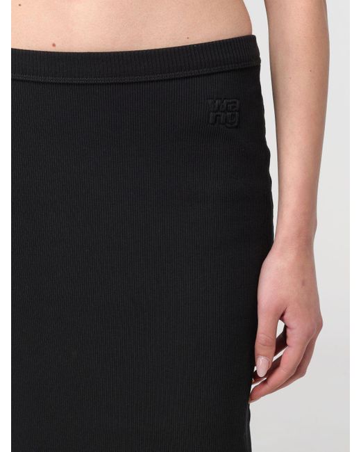 Gonna in cotone stretch di T By Alexander Wang in Black
