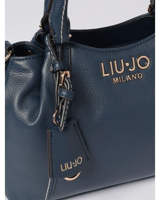 Liu Jo Blue Grained Faux Leather Bag