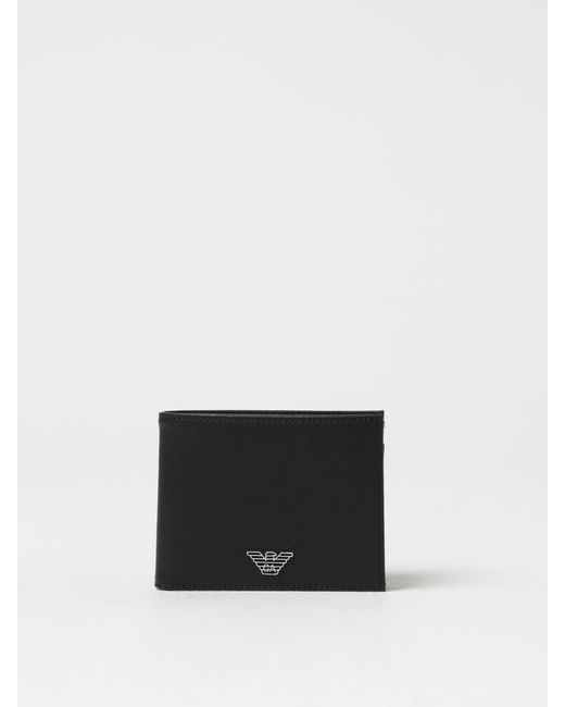 Emporio Armani White Saffiano Faux Leather Wallet for men