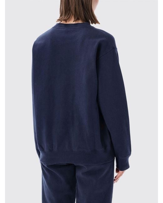 Sporty & Rich Blue Sporty &Amp Rich Monogram Crewneck Sweatshirt