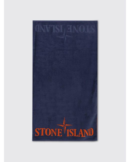 Stone Island Blue Beach Towel for men