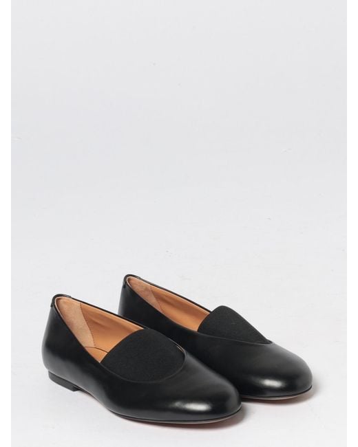Jil Sander White Elyss Leather Ballerina Flats