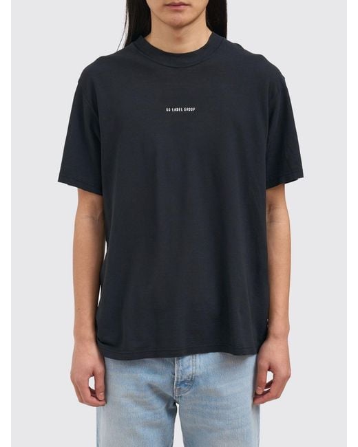 44 Label Group Black Cotton T-Shirt With Logo for men