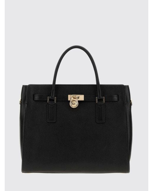 Michael Kors Black Hamilton Moderne Leather Tote Bag With Removable Strap