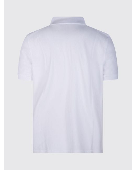 Maison Kitsuné White Maison KitsunÉ Organic Cotton Polo Shirt for men