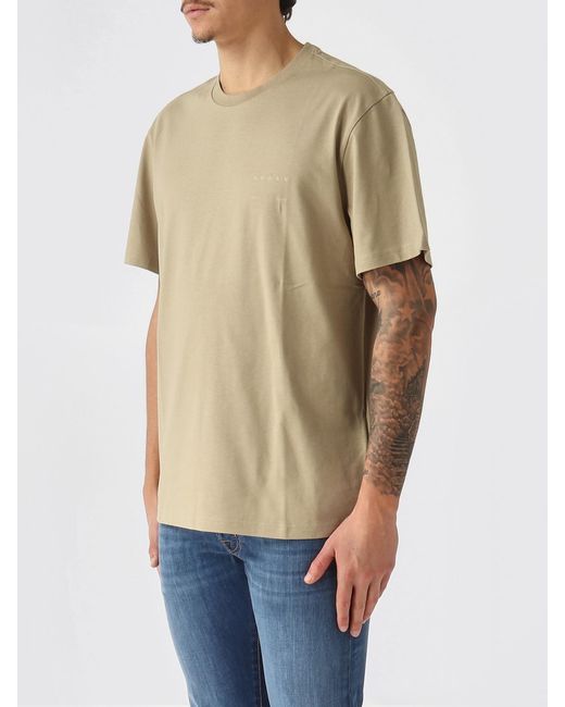 Hogan Natural Cotton T-Shirt With Logo for men