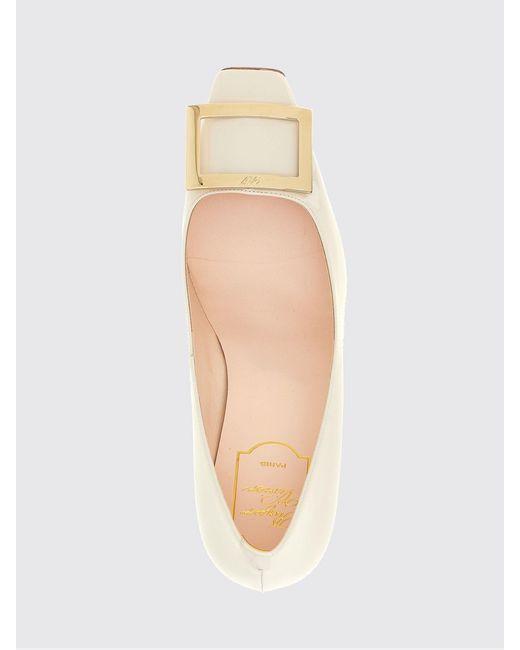 Roger Vivier Natural Trompette Patent Leather Pumps