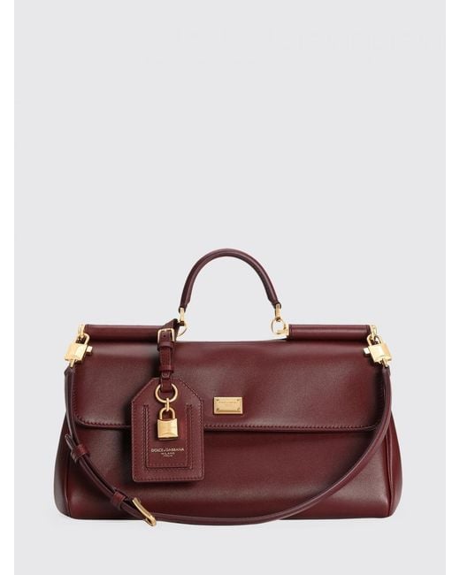 Dolce & Gabbana Purple Dolce &Amp Gabbana My Sicily Calf Leather Handbag