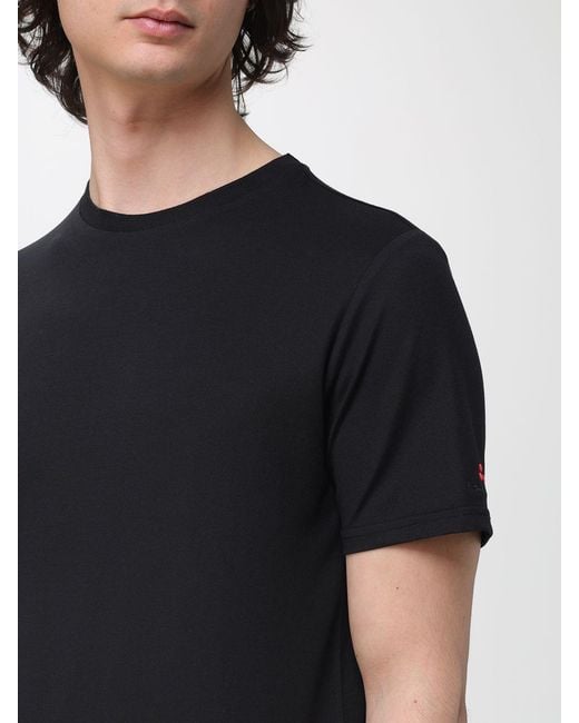 Peuterey Black Cotton Blend Basic T-Shirt for men