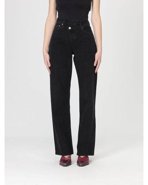 Agolde Black Baggy Denim Jeans