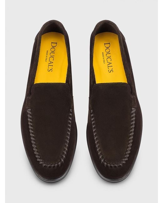 Doucal's White Suede Loafers for men