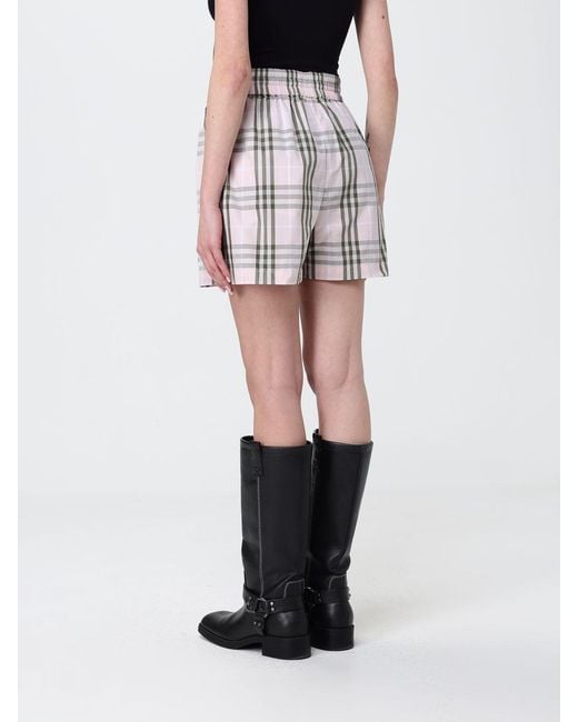 Burberry Pink Cotton Drawstring Shorts