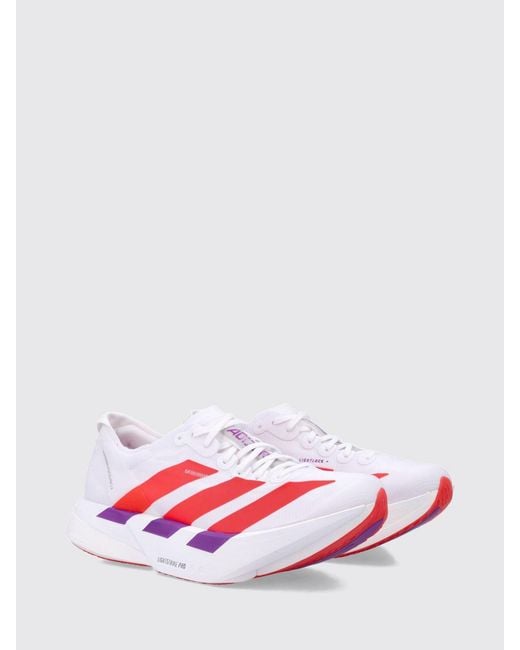 Adidas Originals Pink Adizero Adios Pro 4 Breathable Technical Fabric Running Sneakers for men