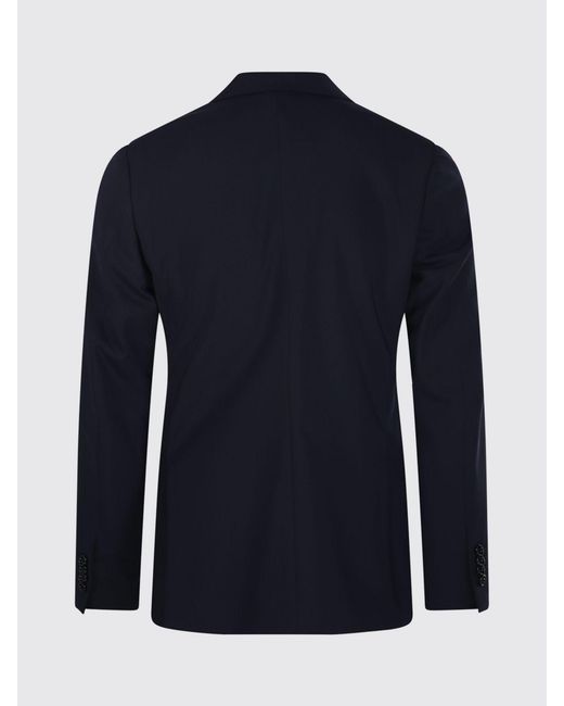 Lardini Blue Single-Breasted Virgin Wool Blazer for men